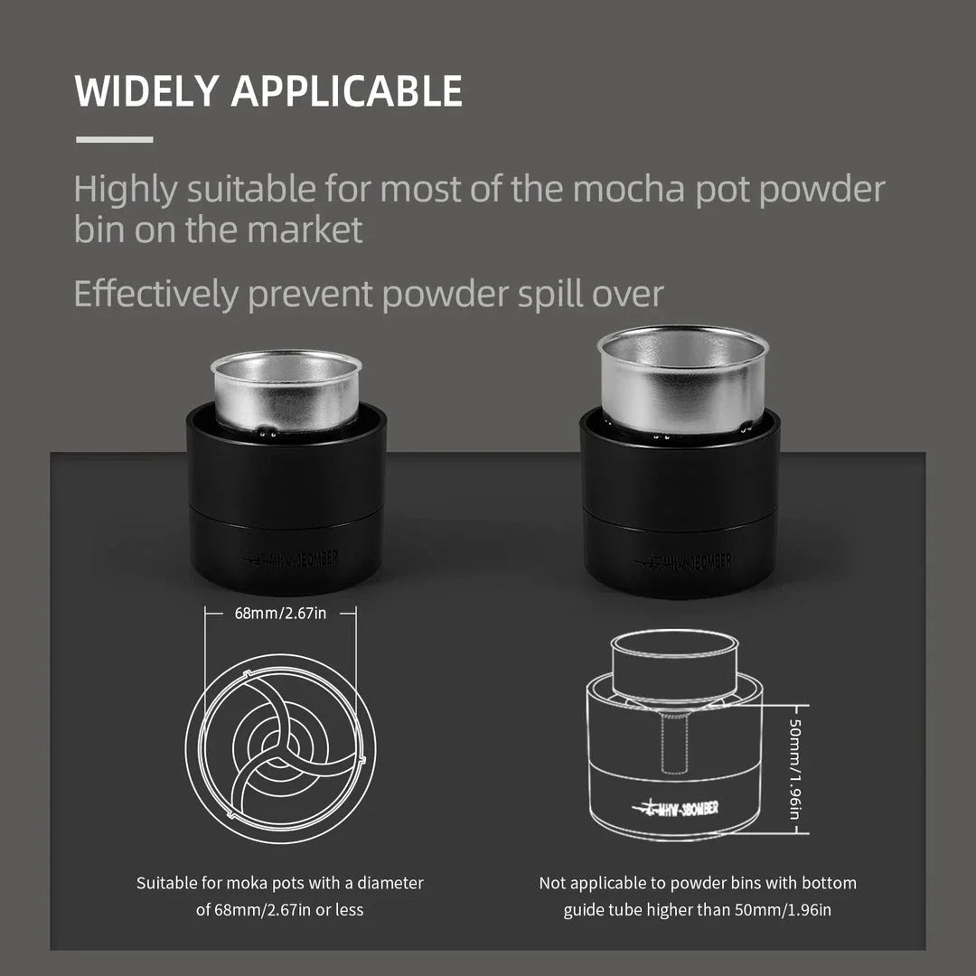 Adjustable height moka pot coffee distributor for precision brewing and balanced extraction