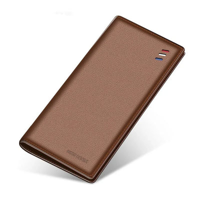 Stylish and compact leather wallet for modern Kiwi gentlemen, available in classic coffee, dark brown, and khaki colours