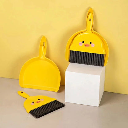 Compact table broom and dustpan set for Kiwi kids, made with durable Kiwi materials for easy cleaning and tidy spaces