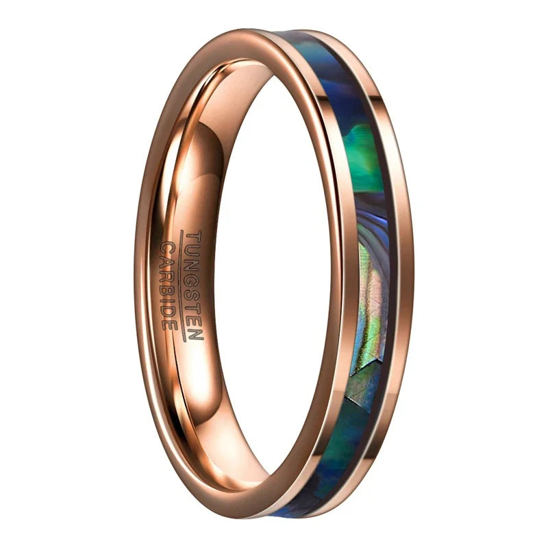 Rose Gold Plated Abalone Shell Ring - A Stylish Accessory for Kiwis