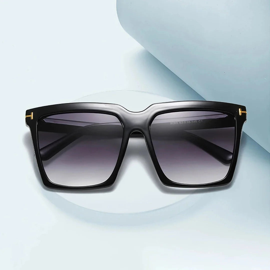 Stylish oversized square sunglasses with gradient lenses, designed for fashion-forward Kiwi women to protect their eyes from harmful UV rays.