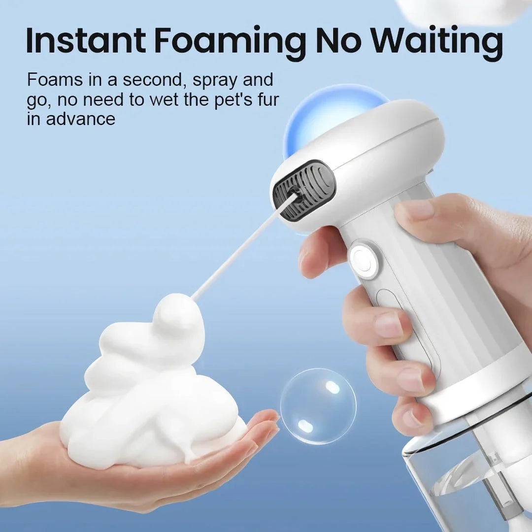 Automatic Pet Foam Dispenser for Kiwi pets, featuring a sleek white design and hands-free foam dispensing for effortless grooming.