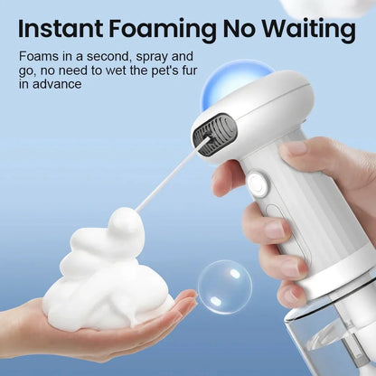 Automatic Pet Foam Dispenser for Kiwi pets, featuring a sleek white design and hands-free foam dispensing for effortless grooming.