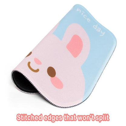 Cute square mouse pad with adorable animal-themed design, providing smooth tracking and non-slip stability for your workspace