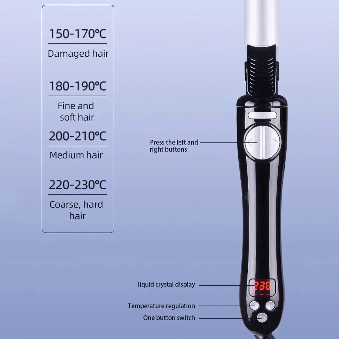 25mm Automatic Hair Curler with 360-degree Rotation and Adjustable Temperature for Salon-Quality Curls