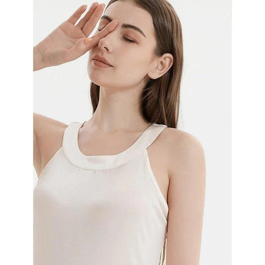 Elegant silk-blend halter midi dress in green and white, perfect for Kiwi women's summer fashion