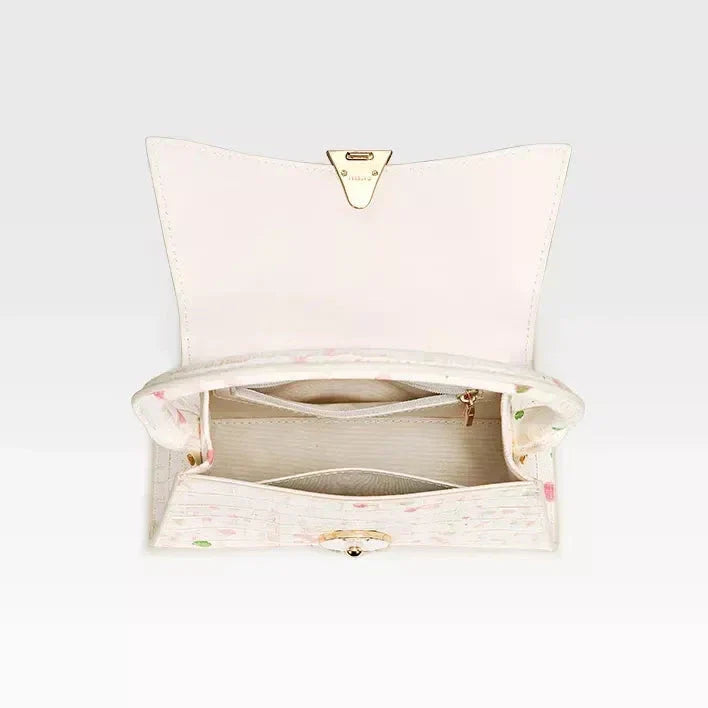 Genuine Leather Half Moon Handbag in Medium and Large Sizes, Featuring Secure Hasp Closure and Stylish Flap Pocket