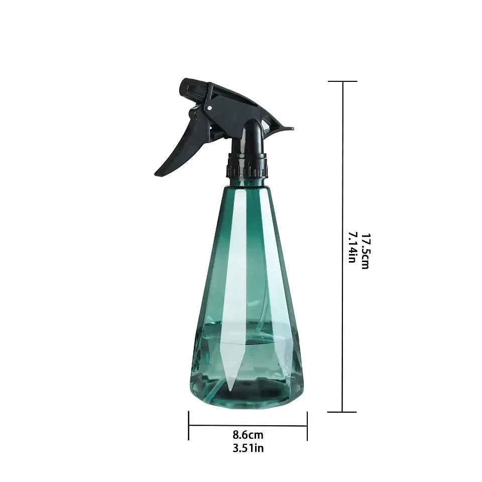 Adjustable multi-purpose sprinkler bottle with transparent design and adjustable nozzle for gardening, cleaning, and disinfecting