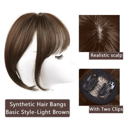 Premium 3D Bangs Wig Set in various shades for concealing uneven hairlines and adding volume to hairstyles