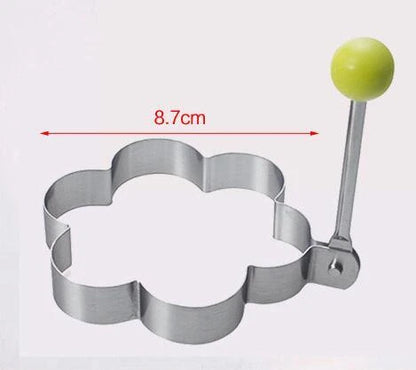Stylish stainless steel fried egg shaper in various shaped designs, perfect for creating fun and visually appealing fried eggs for Kiwi breakfast and brunch