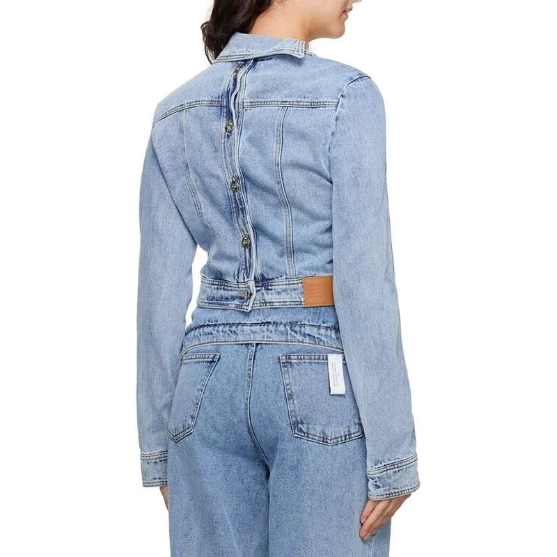 Shopfluxpro NZ Stylish Patchwork Denim Jacket - Perfect for Kiwi Fashionistas