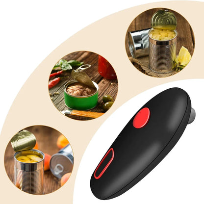 Compact Automatic Can Opener with One-Button Operation, Smooth Cutting Mechanism, and Versatile Multi-Function Design