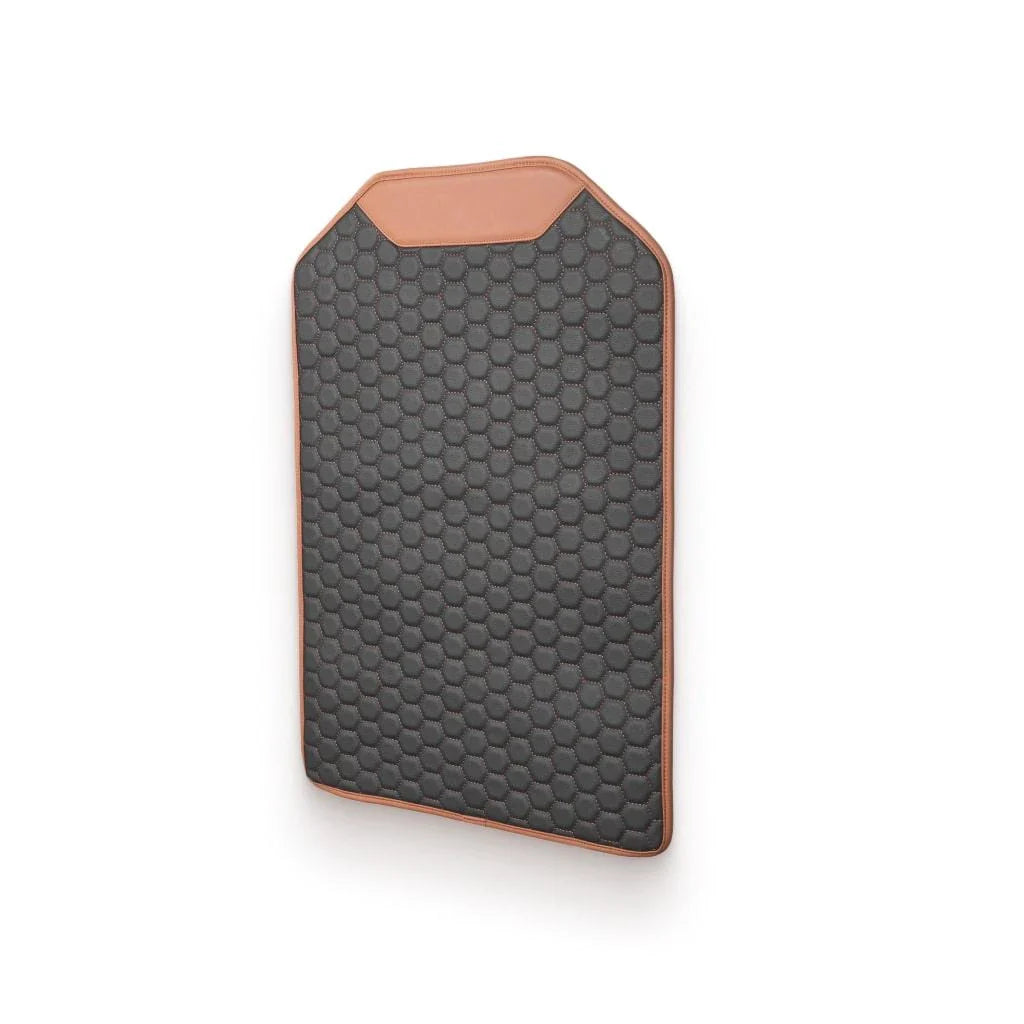 Comfy Car Kick Mat with PU Leather Design to Protect Upholstery During Family Road Trips