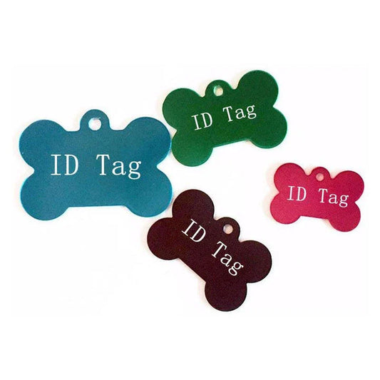 Vibrant customised aluminium dog tags in various colours and sizes, perfect for Kiwi pups