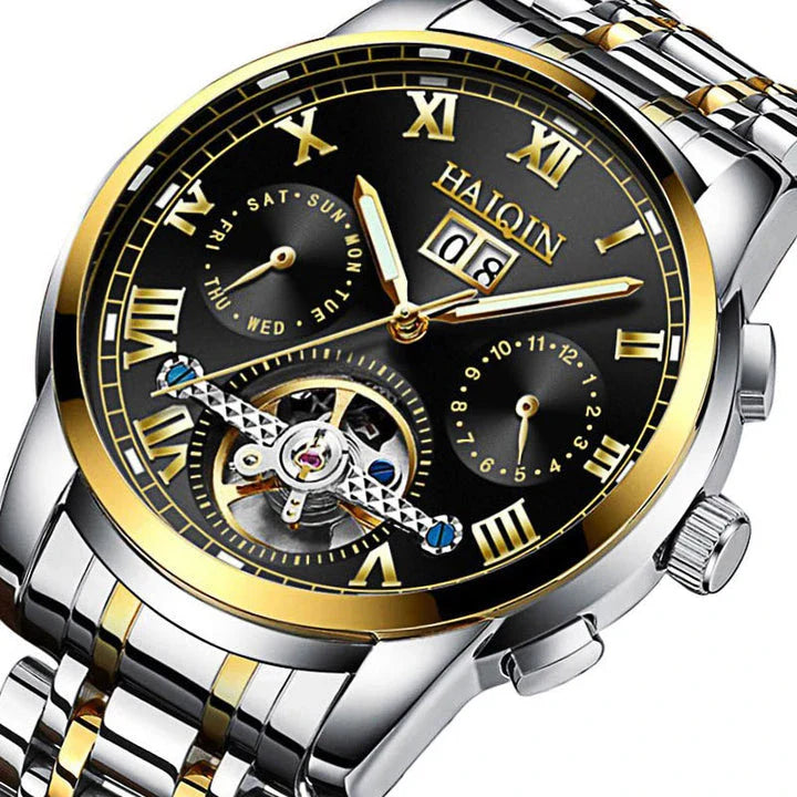 Trendha Luminous Automatic Watch with stainless-steel construction, luminous hollow tourbillon design, and 30-metre water resistance for Kiwi adventures