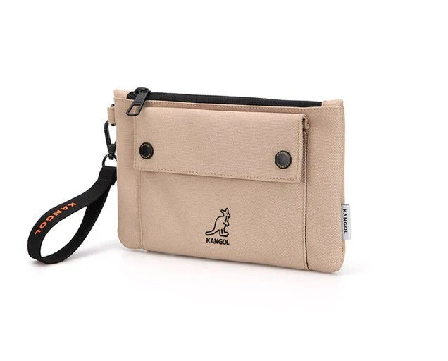 Trendy nylon mini messenger bag in khaki and black colors, featuring a one-shoulder design and roomy compartments for everyday carry