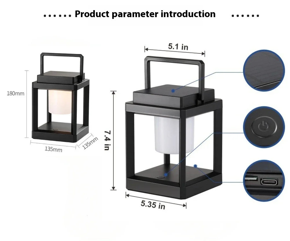 A versatile USB-powered camping lantern with ambient lighting and charging capabilities, perfect for outdoor adventures in New Zealand