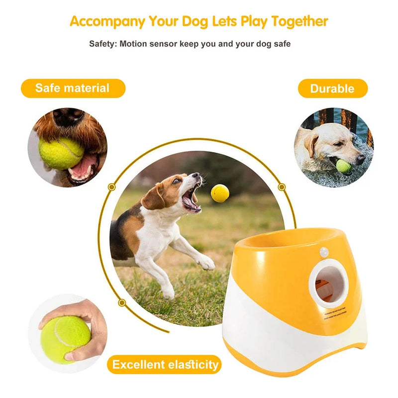 Shopfluxpro NZ Compact Automatic Tennis Ball Launcher: Fun Fetch Toy for Kiwi Pets