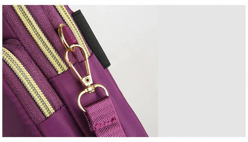 Versatile Kiwi 3-Layer Zipper Shoulder Bag in Various Colours