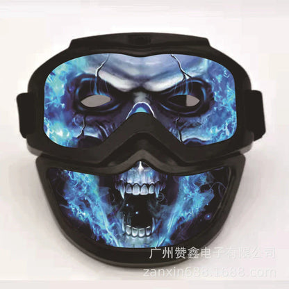 A luminous, Halloween-inspired LED mask with a vibrant glow, perfect for Easter and other holiday celebrations.