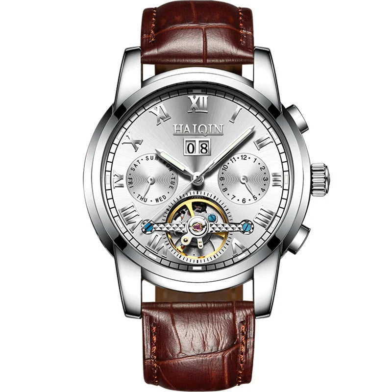 Trendha Luminous Automatic Watch with stainless-steel construction, luminous hollow tourbillon design, and 30-metre water resistance for Kiwi adventures