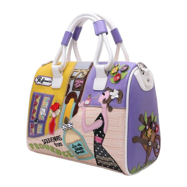 Stylish Kiwi-inspired tote bag with cartoon embroidery, versatile and spacious for everyday use