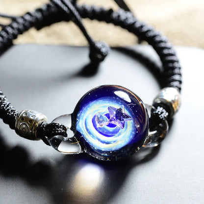 Stellar Constellation Glass Bracelet with unique constellation patterns and vibrant colors