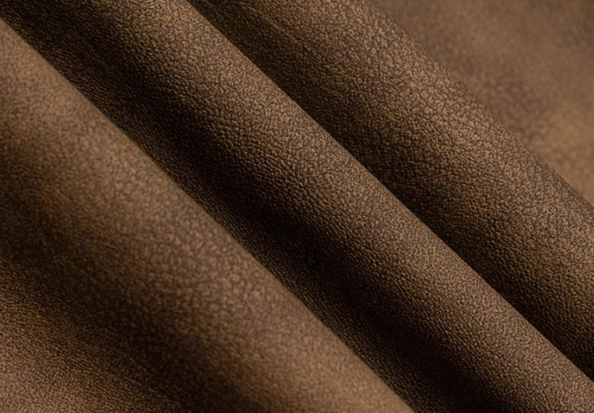 Kiwi-inspired leather jacket with a relaxed, loose fit and classic design elements