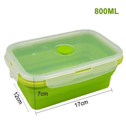 Folding silicone food storage containers in various sizes and colors, perfect for Kiwi kitchens