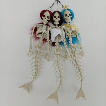 Hanging mermaid bone pendant decoration for outdoor Kiwi courtyards and gardens in various colours