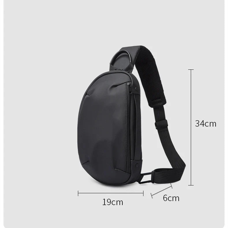 Versatile waterproof one-shoulder chest bag with multiple pockets and adjustable strap for active Kiwi lifestyle