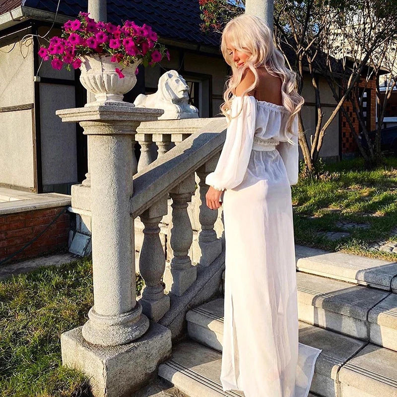 Versatile Long Sleeve Beach Dress in solid colors, featuring an irregular skirt and high-waisted silhouette for a flattering Kiwi-inspired look