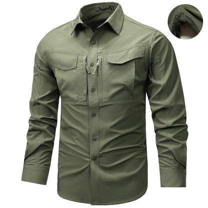 Versatile, durable long-sleeve workwear shirt in classic colors for the modern Kiwi