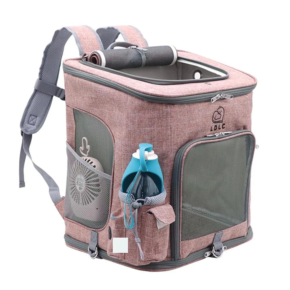 Melange Backpack Pet Carrier - A stylish and practical carrier for your Kiwi cat, featuring a vibrant design and durable nylon construction.