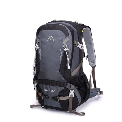 Durable outdoor backpack with waterproof construction, rain cover, and multiple compartments for organised adventuring