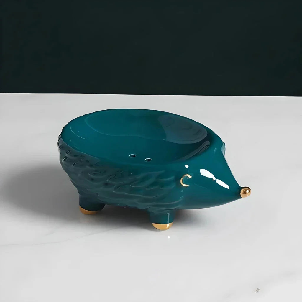 Charming Hedgehog Ceramic Soap Dish - A decorative and functional bathroom accessory that adds a touch of Kiwi-style whimsy to your home