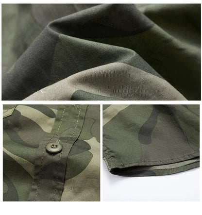 Men's long sleeve overalls in relaxed, loose-fit silhouette with retro Japanese-inspired lapel details