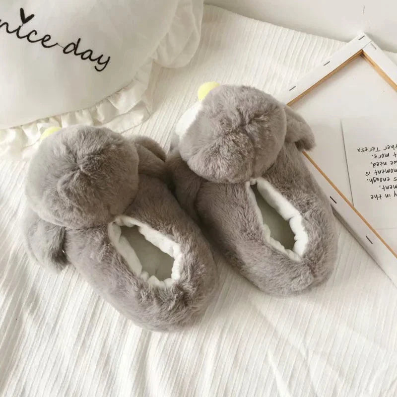 Trendy Penguin Plush Slippers with cozy plush material and non-slip soles for indoor comfort