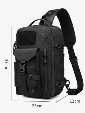 A rugged, waterproof crossbody bag with an adjustable, telescopic design for active Kiwi men