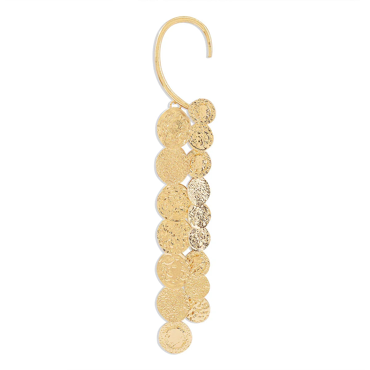 Stylish alloy earrings with multi-layered circle design in gold color