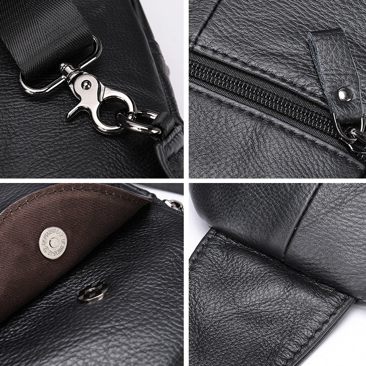 Rugged leather messenger bag with adjustable strap, multiple pockets, and sleek design for the modern Kiwi bloke