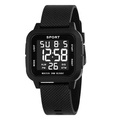 Rugged LED Military Sports Watch with shock-resistant case and durable TPU band, perfect for active Kiwi lifestyles