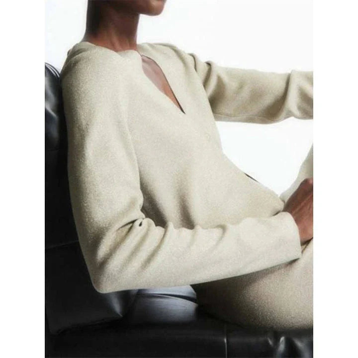 Stylish V-Neck Merino Wool Cardigan in a classic solid color, perfect for layering during the Kiwi winter season.