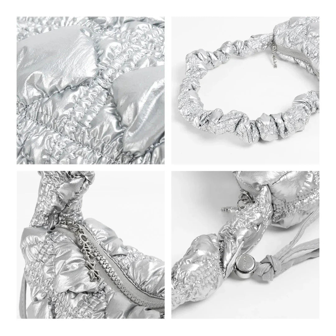 Fashionable Korean-inspired sling bag with quilted pattern and adjustable strap