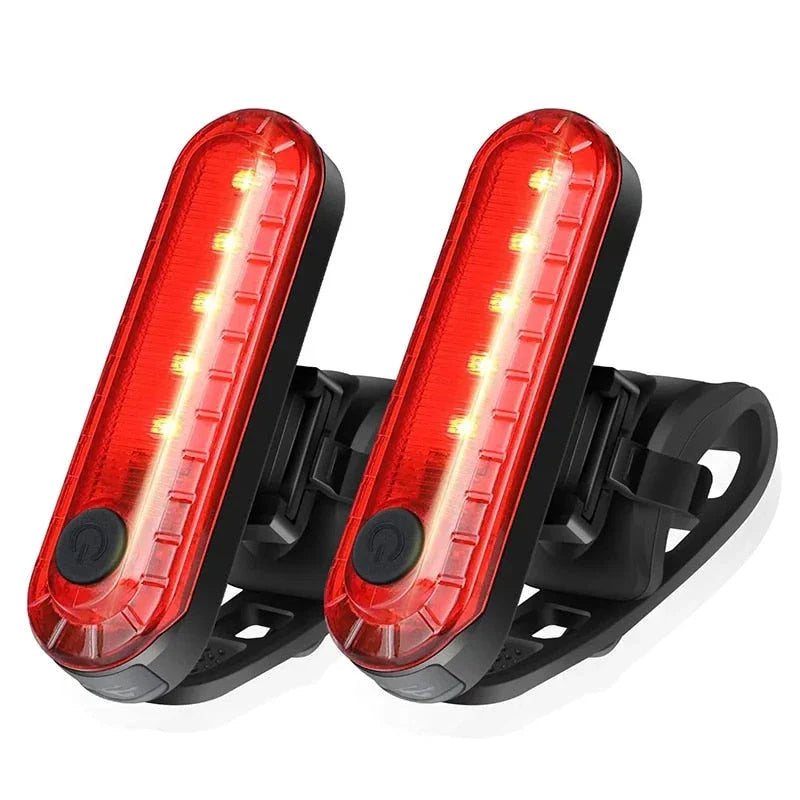 USB Rechargeable LED Bike Tail Light with Bright Red Glow for Cycling Safety in New Zealand