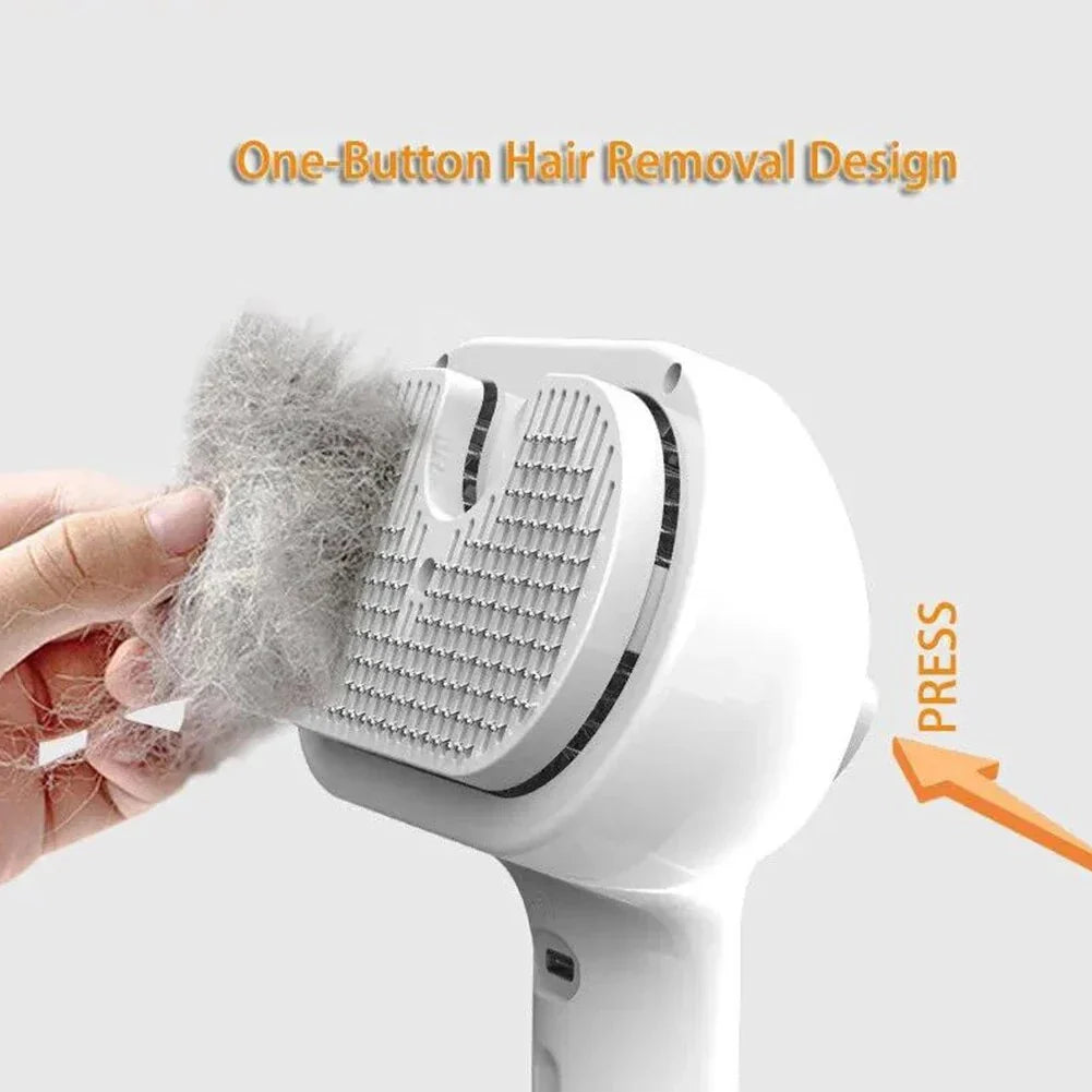 Premium Cat Steam Brush with Innovative Spray Feature for Effortless Pet Grooming