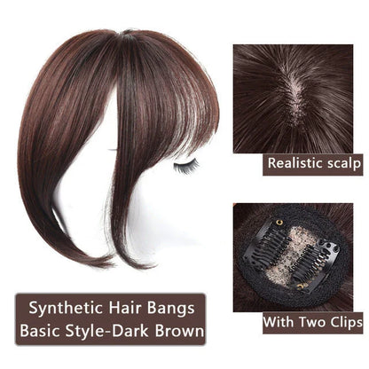 Premium 3D Bangs Wig Set in various shades for concealing uneven hairlines and adding volume to hairstyles