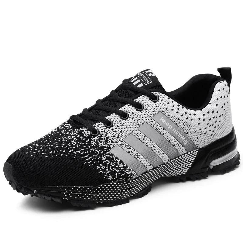 Breathable running shoes with woven mesh design in various color options