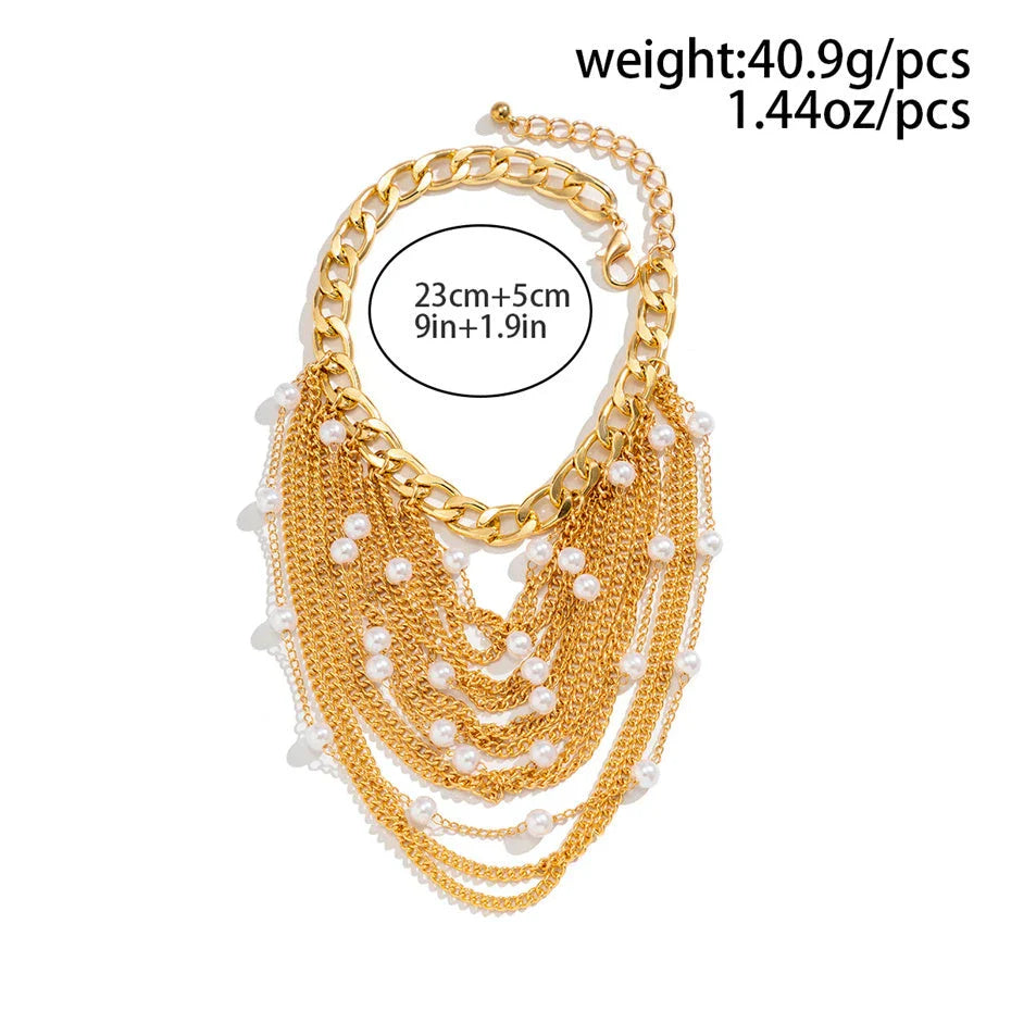 Fashionable gold-tone boho chic tassel pearl anklet for Kiwi women with an adjustable chain and elegant design