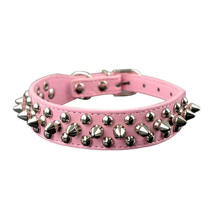 Stylish PU leather pet collar in various sizes, perfect for Kiwi pups and cats of all breeds